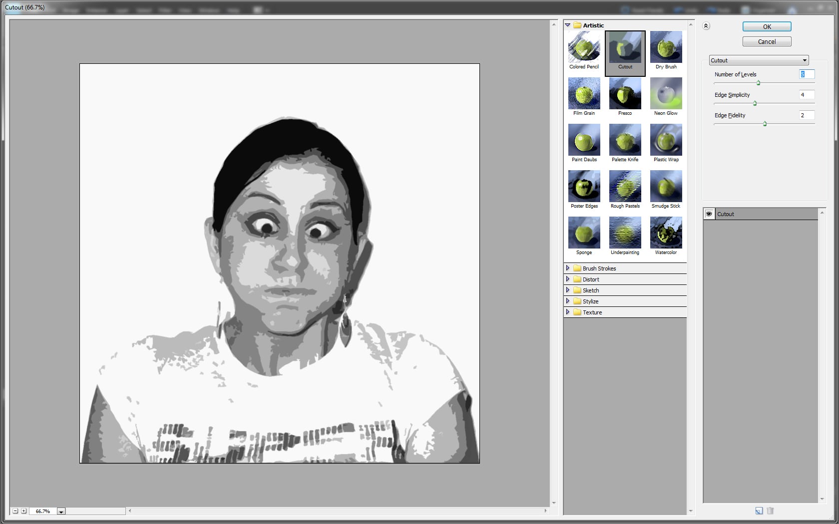 Applying the Cutout filter