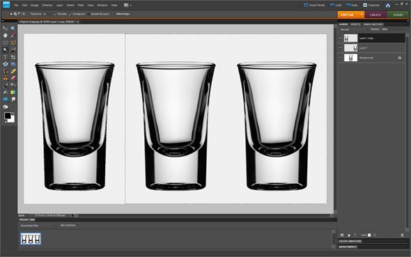 11. Invert the selection (Shift+Ctrl+I).
