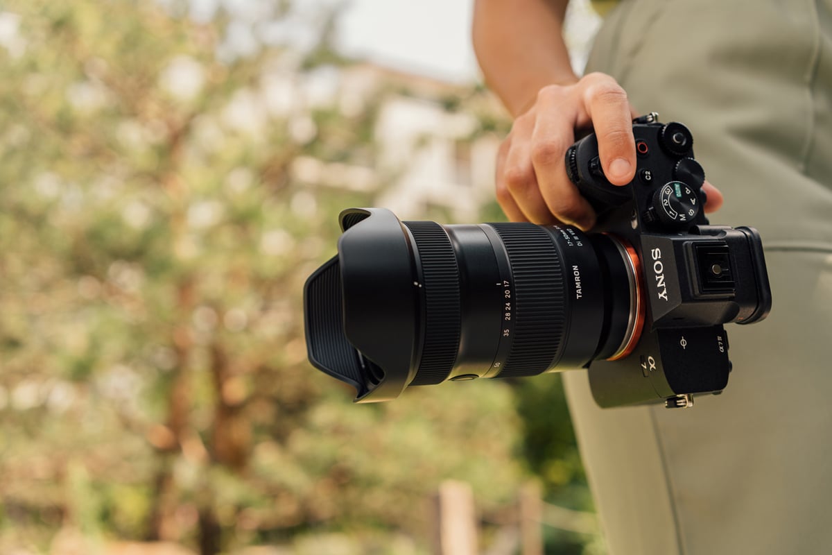 Tamron 17-50mm f4  - Lifestyle shot of the lens