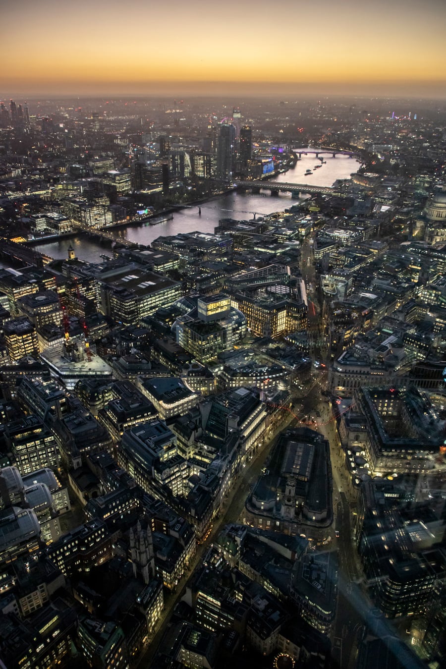 A photo taken from Sky Garden, taken on a DSLR