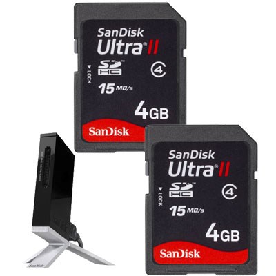 Sandisk 4GB Ultra II SD Twin + Reader Pack