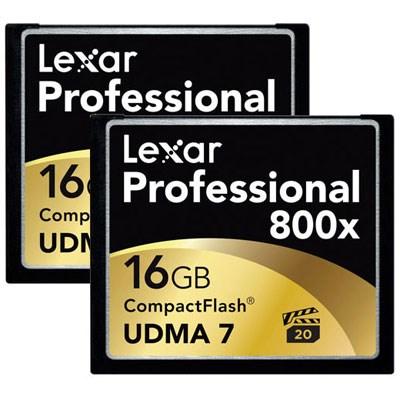 Lexar 16GB 800x Professional UDMA 7 Compact Flash - Twin Pack