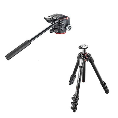 Manfrotto MT055CXPRO4 Carbon Fibre Tripod + Manfrotto XPRO Fluid Video Head