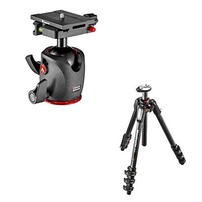 Manfrotto MT055CXPRO4 Carbon Fibre Tripod + Manfrotto XPRO Ball Head with Top Lock