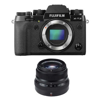 Fujifilm X-T2 with 35mm f2 R WR Fujinon Lens - Black