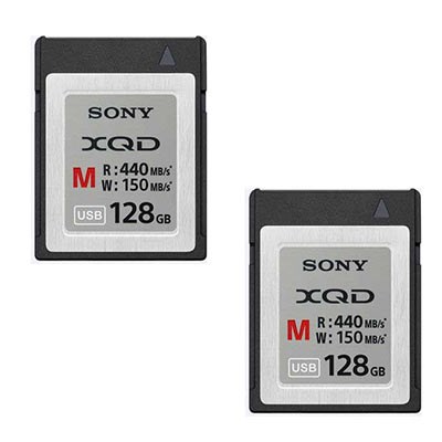 Sony M Series 128GB (440MB/Sec) XQD Memory Card - Twin Pack