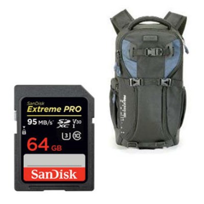 Calumet Backpack + SanDisk 64GB Extreme Pro Card