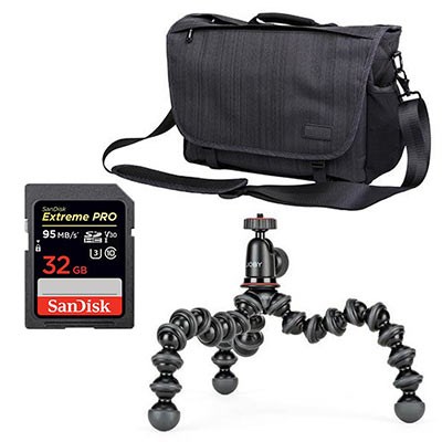 Joby GorillaPod Kit 1K + Calumet Messenger Bag Medium + SanDisk 32GB Extreme Pro 95MB/Sec SDHC Card