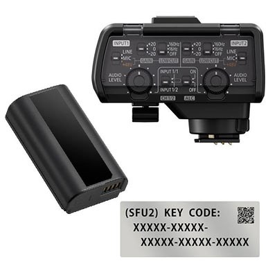 Panasonic DMW-XLR1 XLR Microphone Adaptor + DMW-BLJ31E Battery + DMW-SFU2 V-Log Upgrade