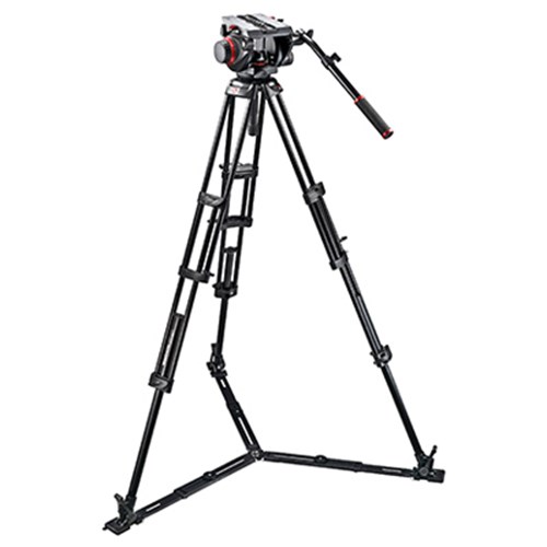 Used Manfrotto Pro Ground Twin Kit with 545GB Video Tripod and 509HD Head