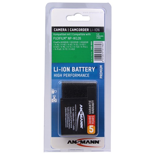 Used Ansmann NP-W126 Battery (Fujifilm NP-W126)