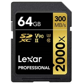 Lexar 64GB 2000x (300MB/sec) Professional UHS-II SDXC Card