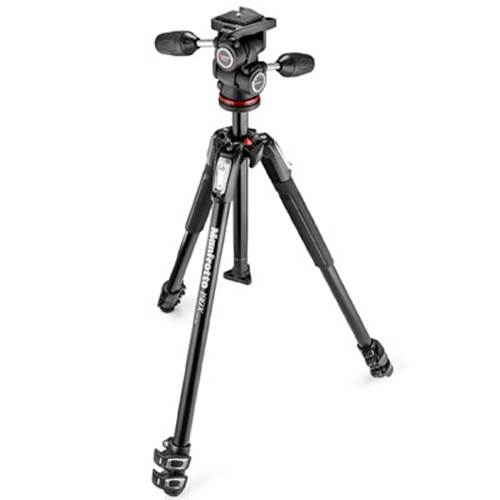 Used Manfrotto MK190X3 Tripod + 804 Tripod Head Kit