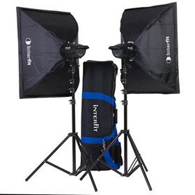 Interfit F121 200w Twin Head Softbox Kit
