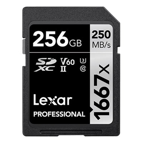 Used Lexar 256GB 1667x (250MB/Sec) Professional UHS-II SDXC Card