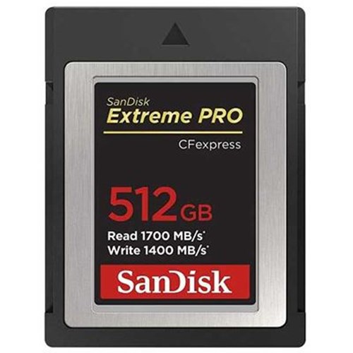 Used SanDisk 512GB Extreme Pro (1700MB/Sec) Cfexpress Type B Memory Card