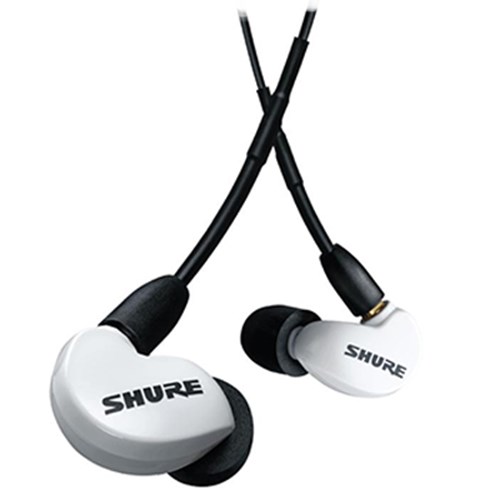 Used Shure AONIC 215 Sound Isolating Earphones with Dynamic Drivers - White